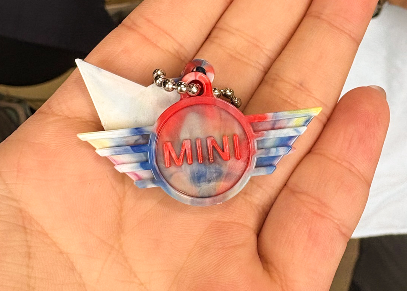 ペットボトルキャップをアップサイクルしたMINIロゴキーホルダー