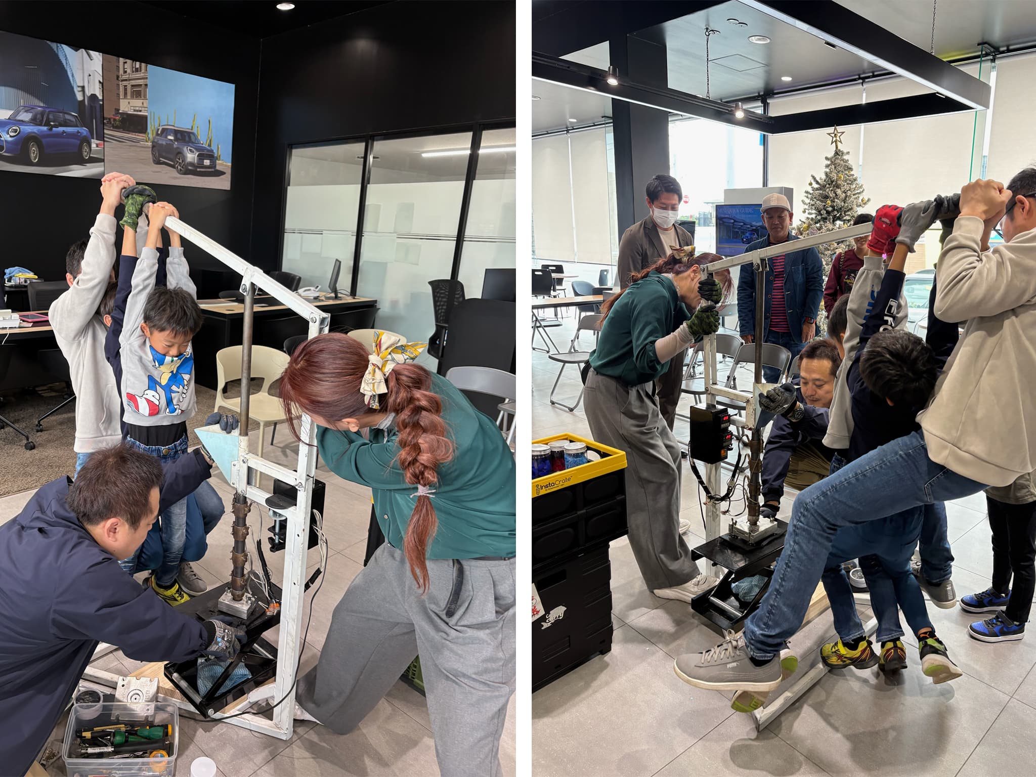 MINIロゴキーホルダーづくりの様子