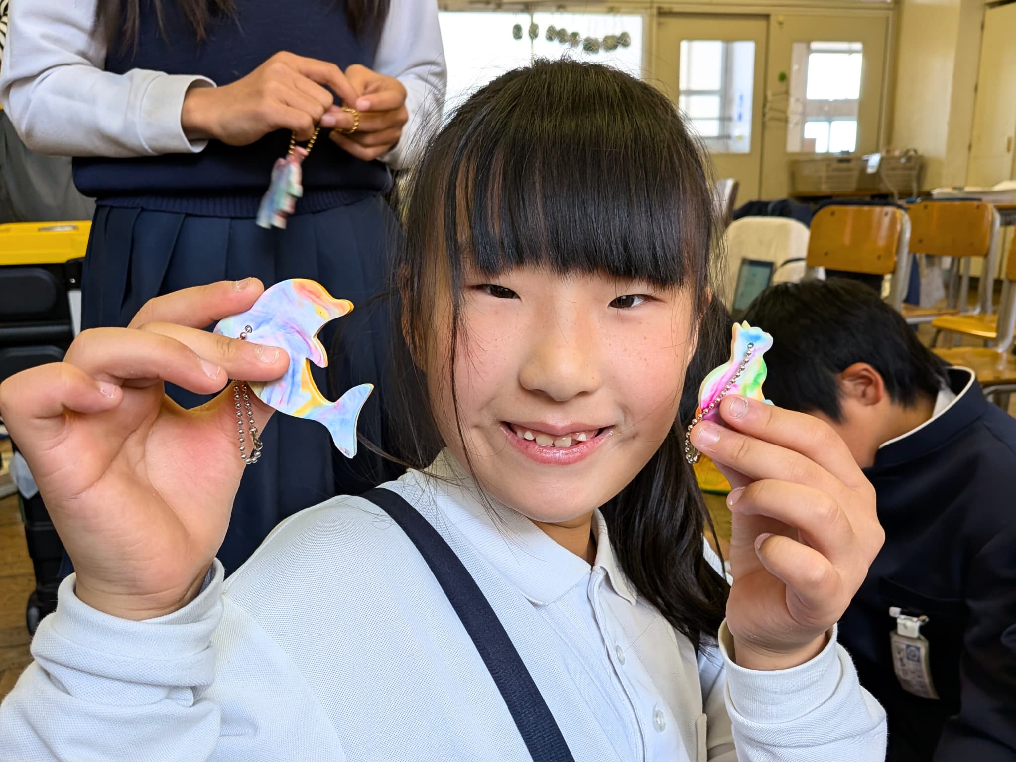 展示会場での集合写真