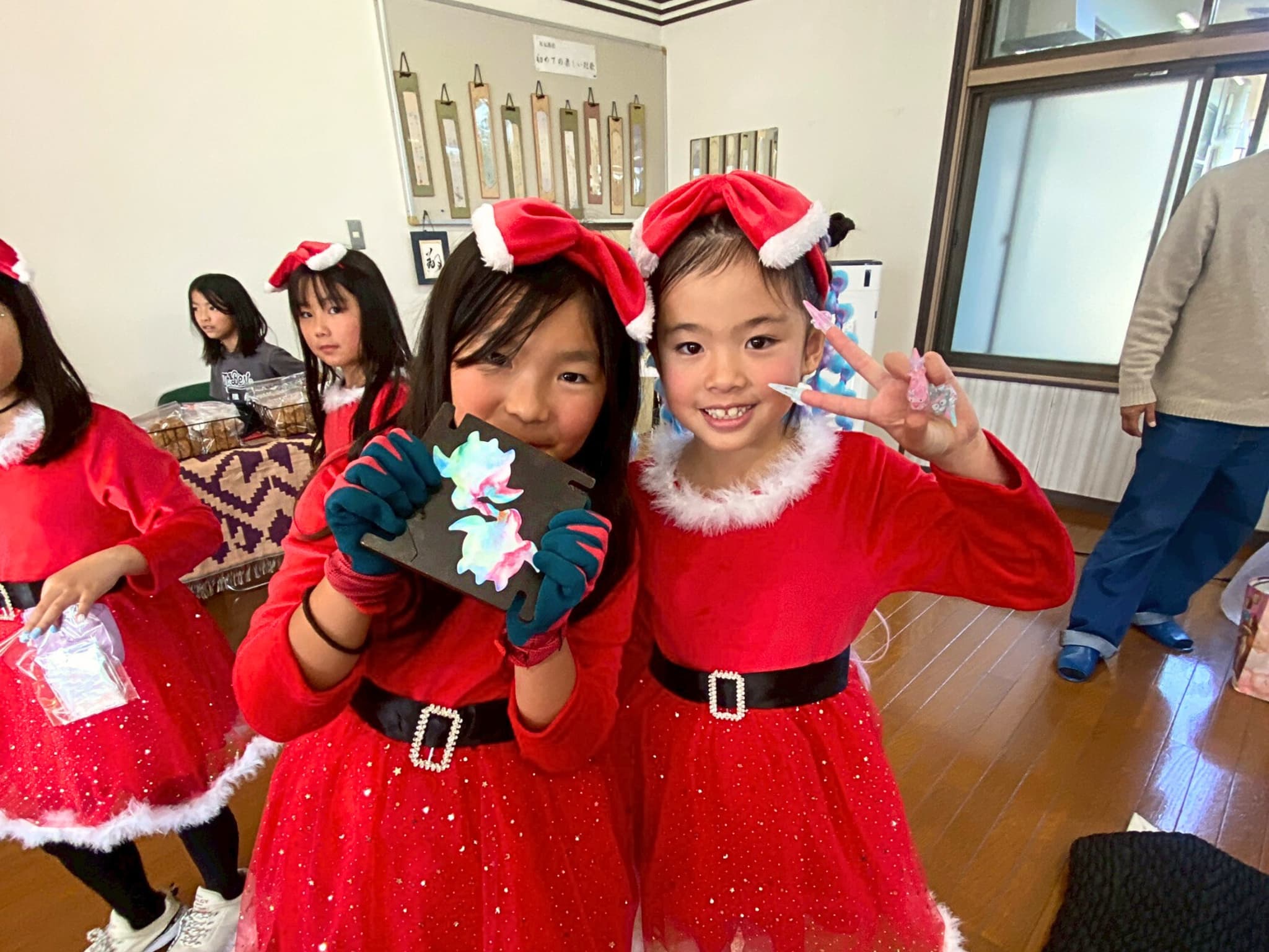 植木コミュニティーセンターでのキーホルダーワークショップの様子